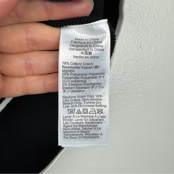 Madewell Blanket-Stitch Crewneck Sweater Tank Black Size XXS NWT - Picture 8 of 8